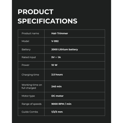 ماشین اصلاح وی جی آر مدل VGR v-992